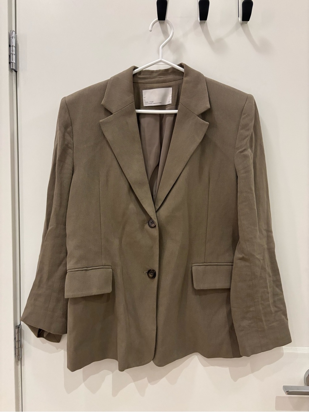 Oak + Fort Womens Oversized Blazer - Taupe